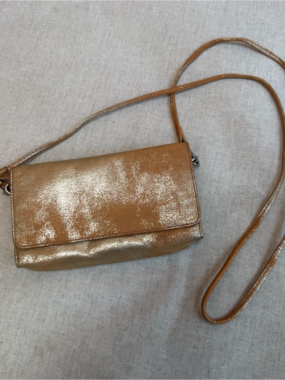 Osgoode Marley Champagne shimmer wallet/crossbody